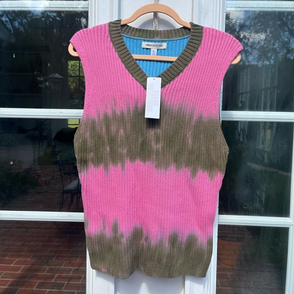 Urban Outfitters Tie Dye Ribbed Sweater Vest NWT